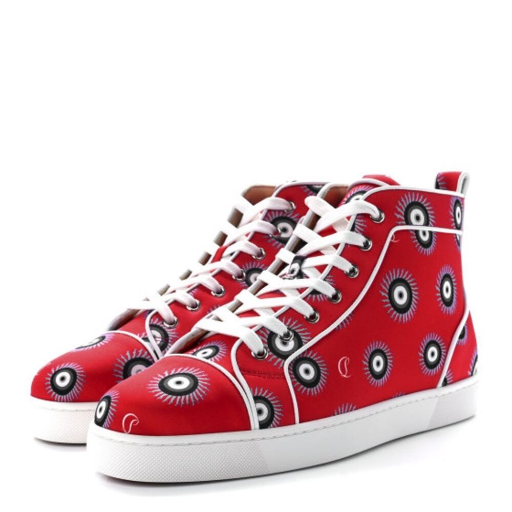 Christian Louboutin Loubi Eye Louis Orlato Flat Red Eye Sneakers Men's 10 NEW